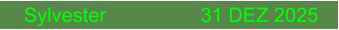 Sylvester                 31 DEZ 2025